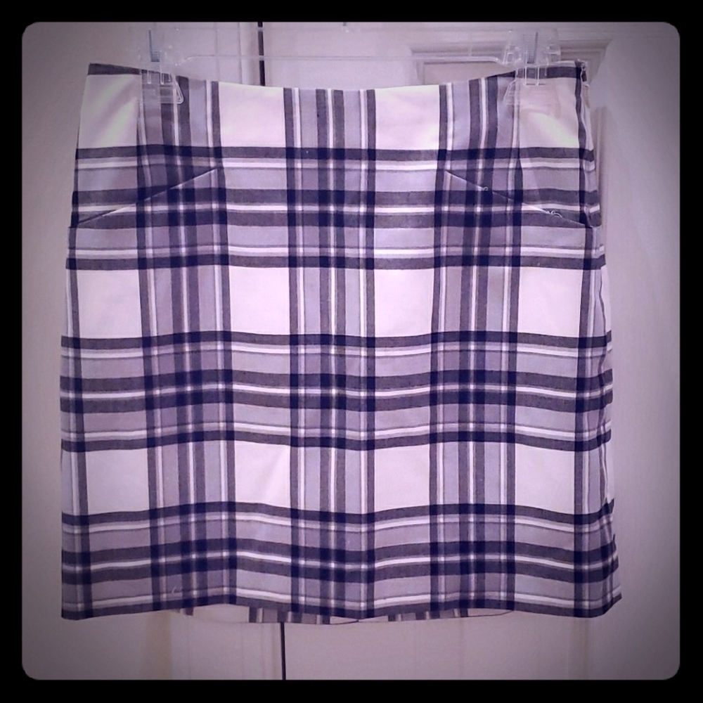 Plaid Lined‎ Miniskirt